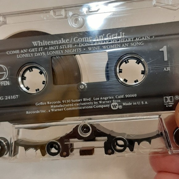 Whitesnake Come An' Get It Cassette Tape Metal Hard Rock 1981 Geffen READ - Picture 8 of 15